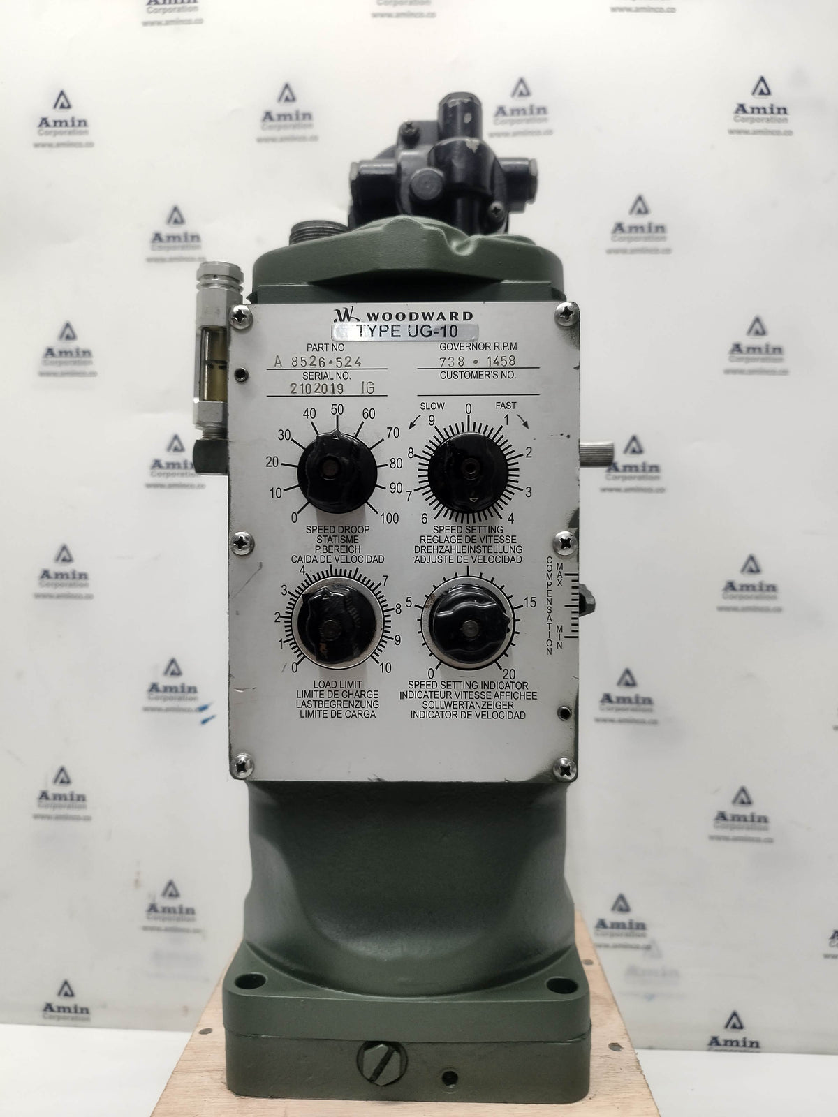Woodward UG-10 Governor P/N: A8526-524 RPM: 738-1458