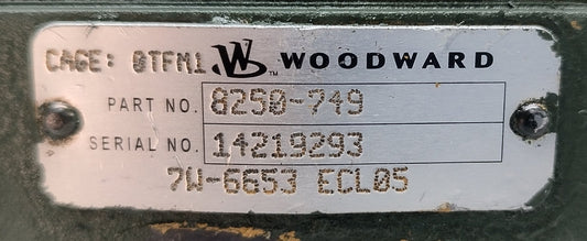 Woodward Governor 8250-749 Cat P/N: 7W-6653 ECL05 EG‑3P Actuator Governor