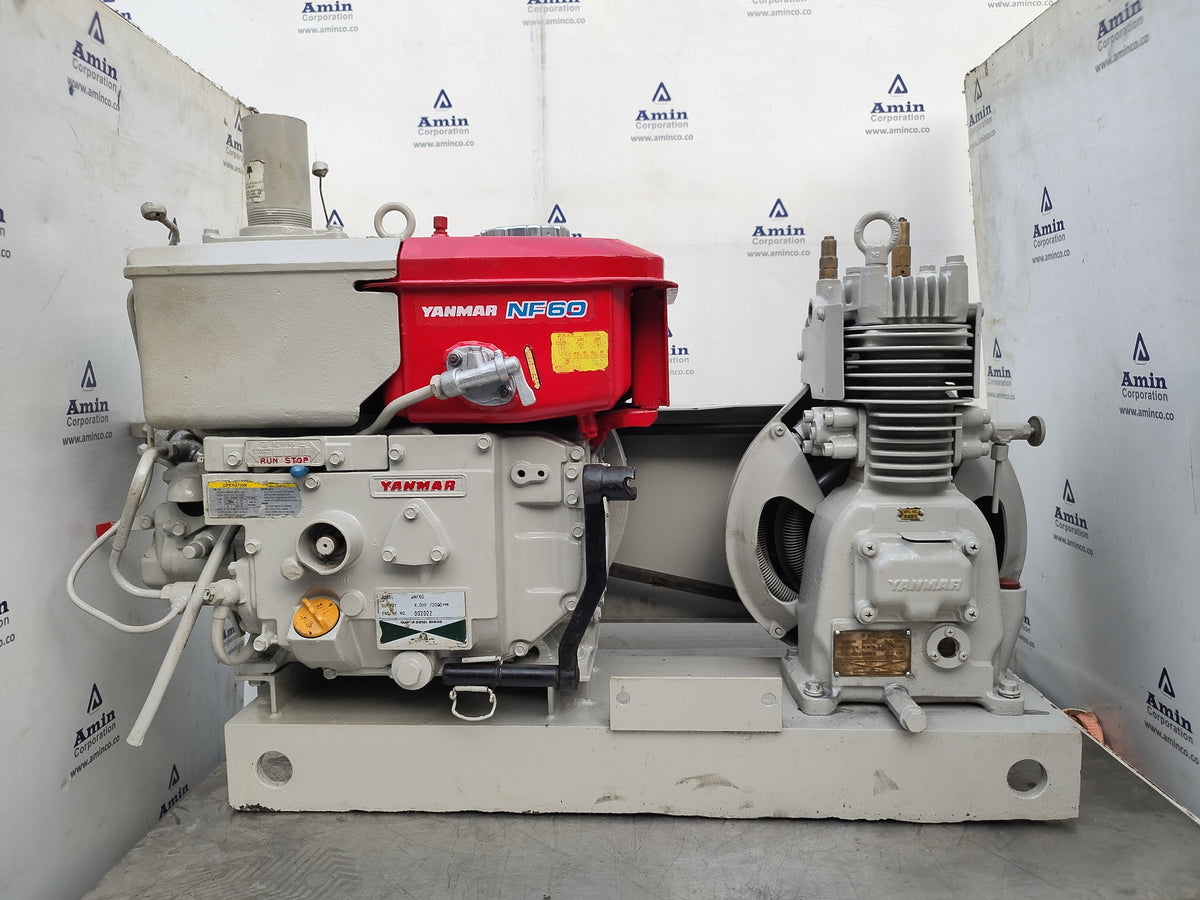 Yanmar Diesel Engine NF60 with KSC3N-V Emergency Air compressor - Tested