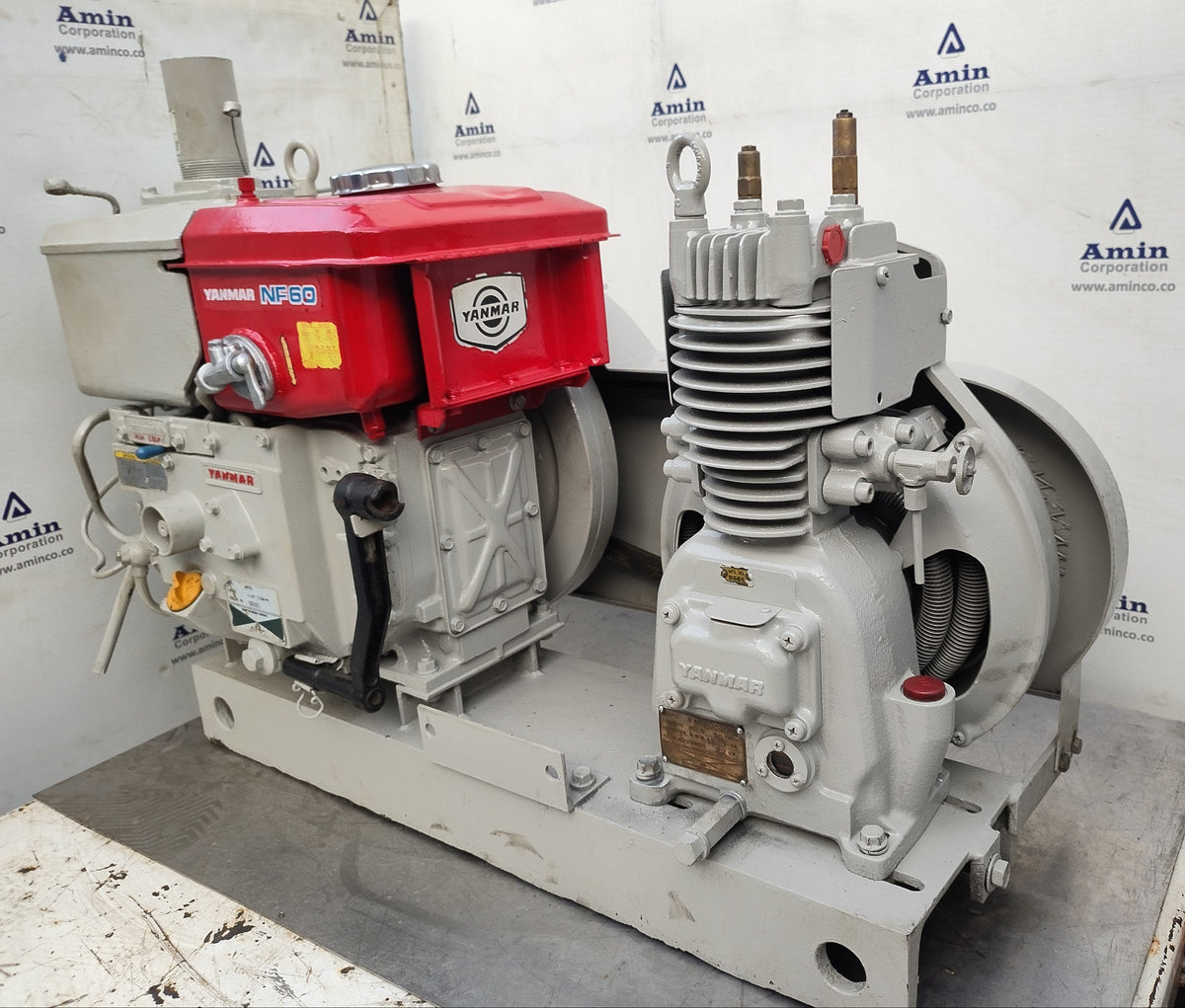 Yanmar Diesel Engine NF60 with KSC3N-V Emergency Air compressor - Tested