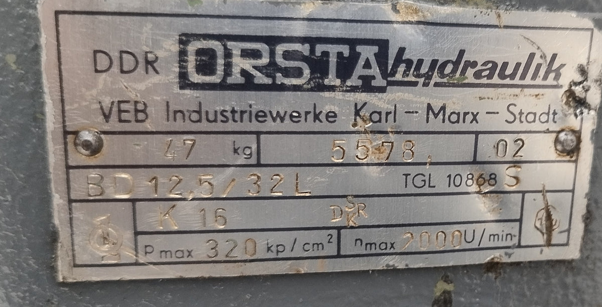 Orsta BD12.5/32L TGL 10868 Radial Piston Pump