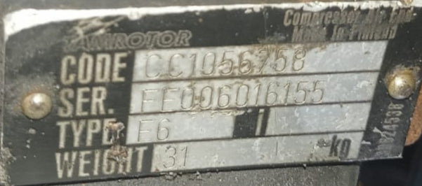 Tamrotor Marine Compressor Type E6 Code: CC1056758 Screw Air Compressor