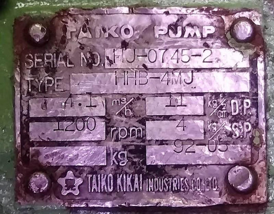 TAIKO KIKAI HHB-4MJ Gear pump