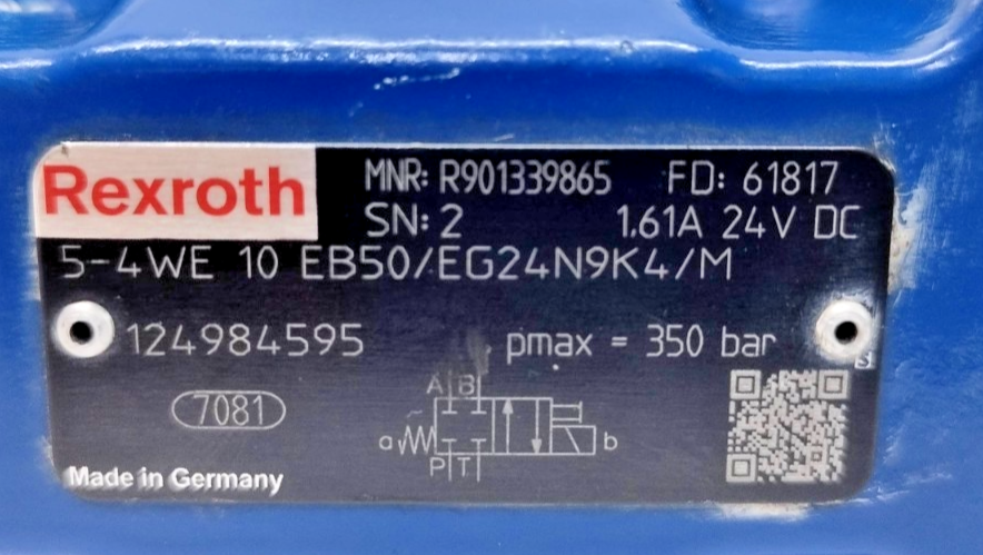 Rexroth 5-4WE 10 EB50/EG24N9K4/M Directional Control Valve MNR: R901339865 #2