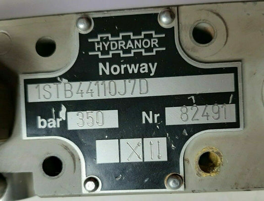 Hydranor 1STB44110J7D Directional control valve capacity: 350 bar