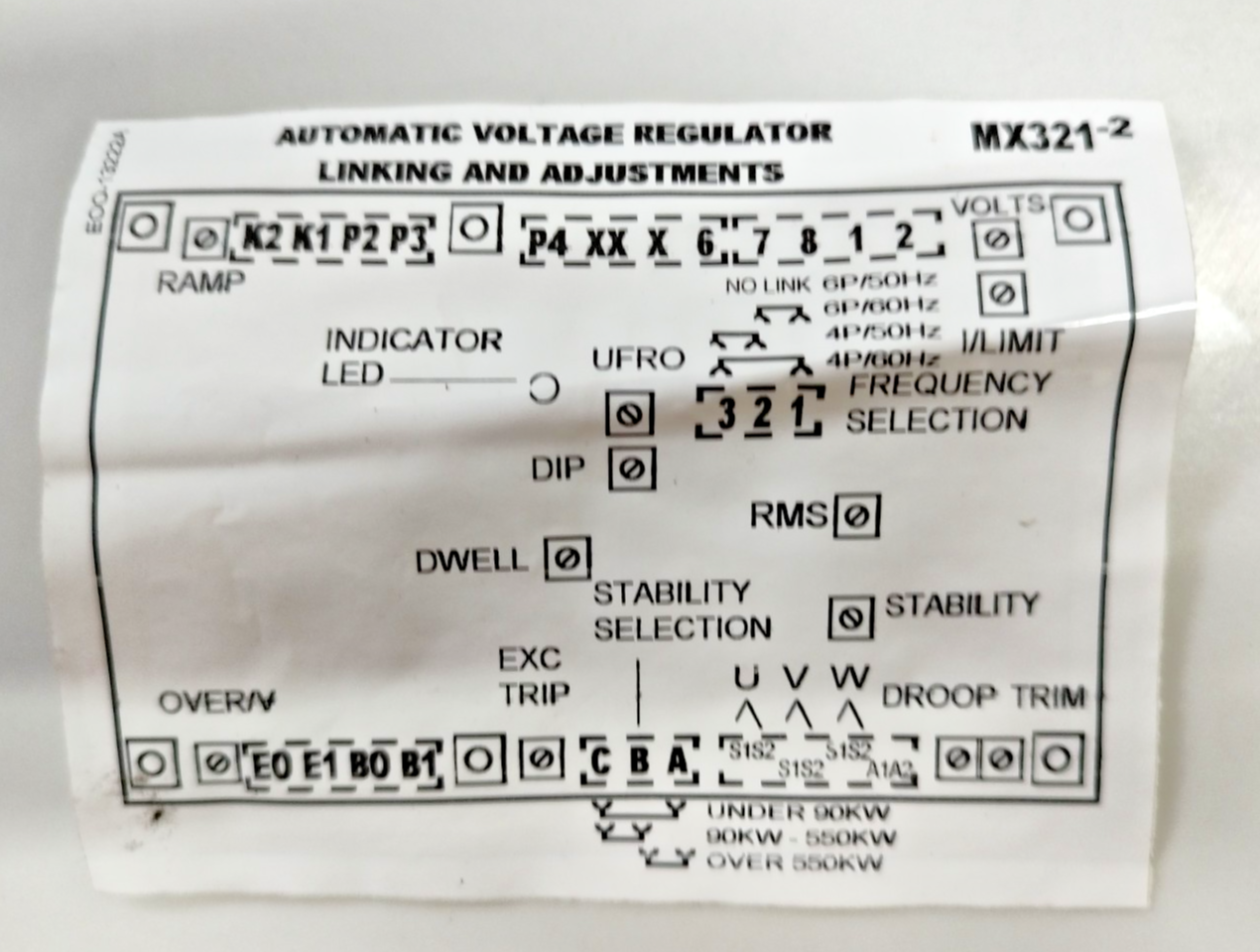 Stamford MX321-2 Automatic Voltage Regulator P/N: E000-23212/1P - NEW