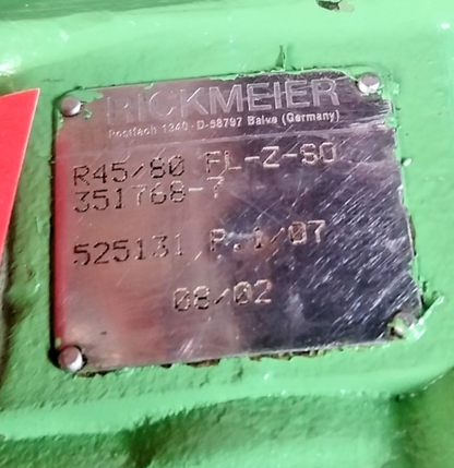 Rickmeier R45/80 FL-Z-SO Hydraulic gear pump - Pressure Tested #2