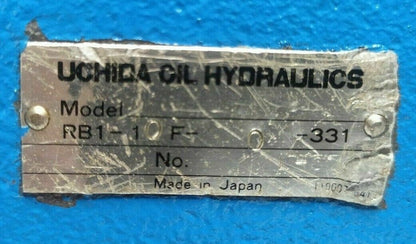 Uchida Hydraulics RB1-10F-0-331 Hydraulic valve