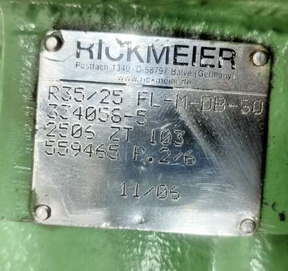 Rickmeier R35/25 FL-M-DB-SO Hydraulic Gear Pump - Pressure Tested