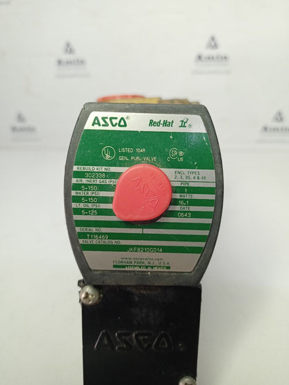 ASCO RED HAT JKF8210G014 120/60 FT 1'' 2 WAY SOLENOID VALVE - NEW