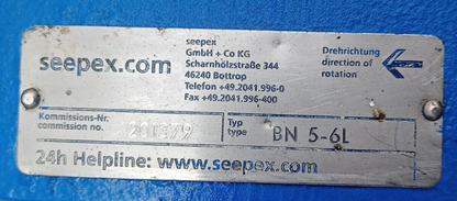 Seepex BN 5-6L Progressive cavity single screw pump