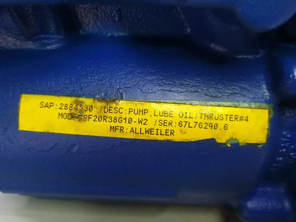 Allweiler SPF20 R38 G10-W2 Triple screw pump - Pressure Tested