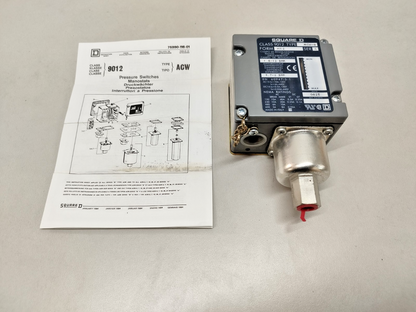 SQUARE D Class: 9012 ACW-8 Form: M12 Ser.: C Pressure Switch - NEW