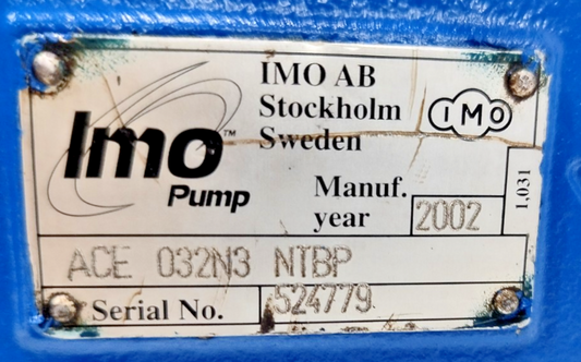 IMO Pump ACE 032N3 NTBP Triple screw pump - NEW #2