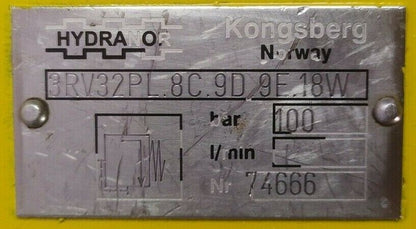 Hydranor 3RV32PL.8C.9D.9E.18W Hydraulic Valve