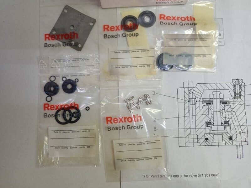 Rexroth 3712000022 Pneumatic Valve Repair kit - NEW