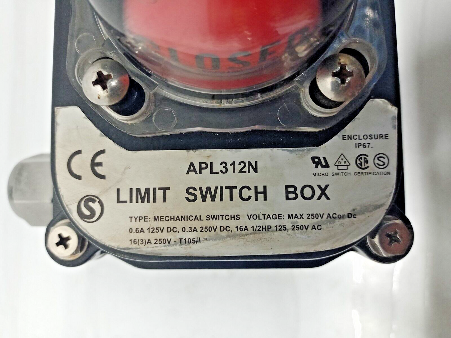 SLT 10-SR-45 Pneumatic Actuator 0.5-1Mpa with APL312N Limit Switch box - TESTED