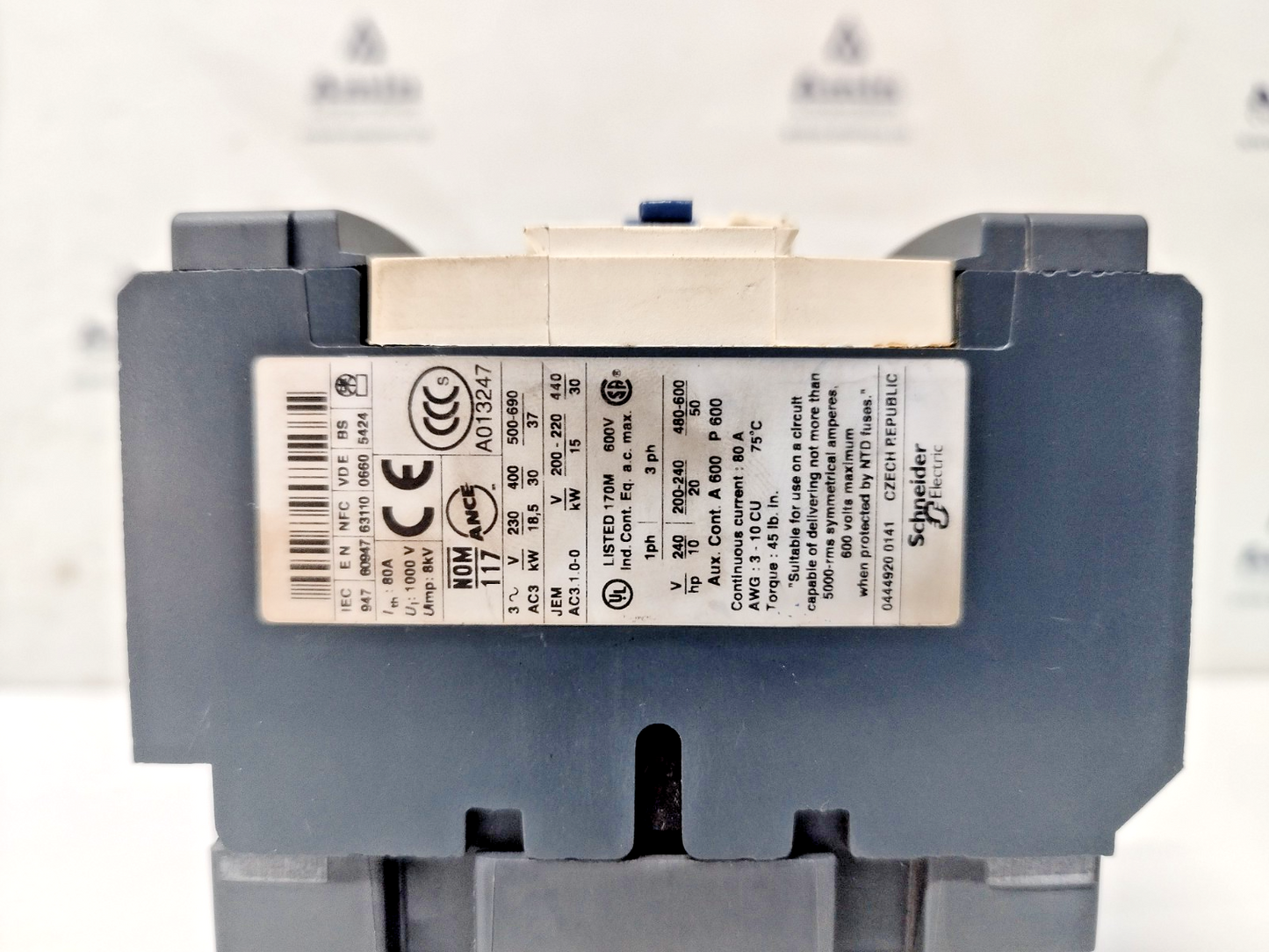 Telemecanique LC1D65 (LC1 D6511) Contactor