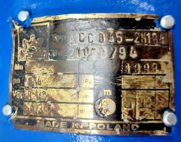 Hydroster ACG 045-2N1B4 Triple Screw Pump - Refurbished & Tested