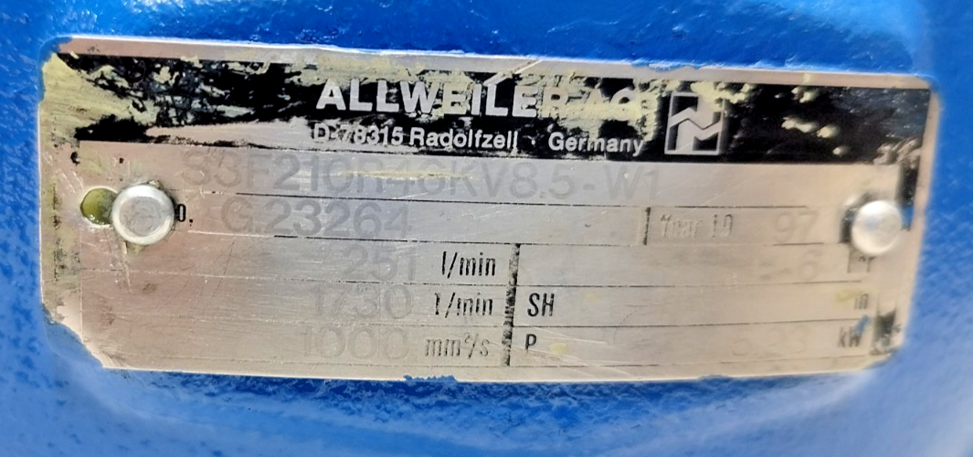 Allweiler S3F210 R46KV8.5-W1 Triple screw pump - Refurbished & Tested