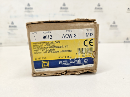 SQUARE D Class: 9012 ACW-8 Form: M12 Ser.: C Pressure Switch - NEW