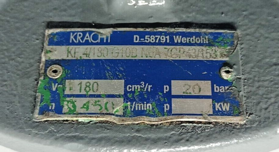 Kracht KF4/180 G10B N0A 7GP43/153 Hydraulic Gear Pump - Refurbished and Tested