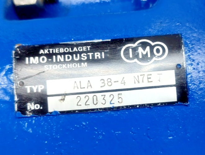 IMO ALA 38-4 N7E T Triple screw Pump