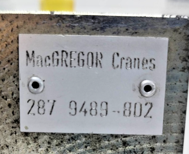 MacGREGOR Cranes 287-9489-802 Hydraulic Valve Block - NEW