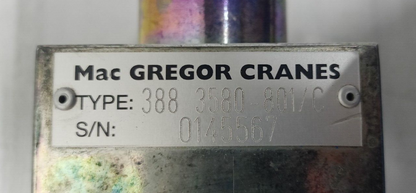 MacGREGOR Cranes 388-3580-801/C Hydraulic Valve Block - NEW