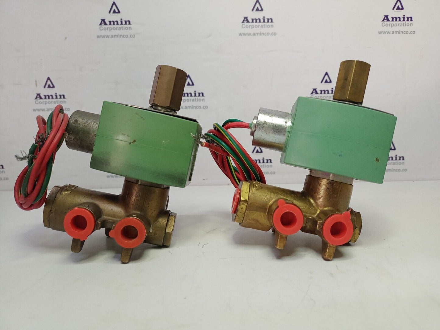 ASCO RED HAT 8345g001 120/60 110/50 FT 1/4'' 4-WAY SOLENOID VALVE (lot of 2)