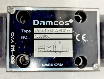 Damcos SA-G01-E3X-C230-31ES Directional control valve 160L8053 - NEW #3
