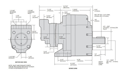 Ingersoll Rand 92RB078 Multi-vane Air motor 7.9HP - Tested