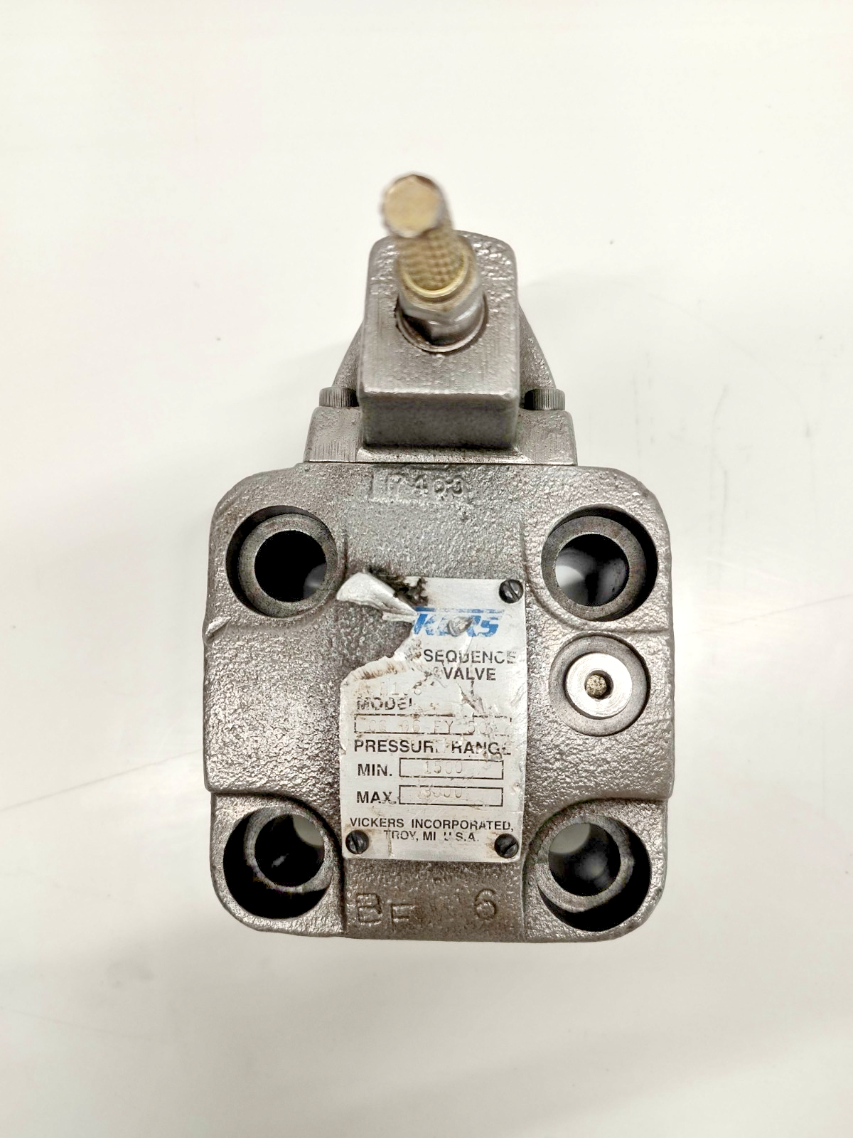 Vickers CG-06-FY-50 Sequence Valve CG06FY50 Pressure Range: 1500-3000psi #2