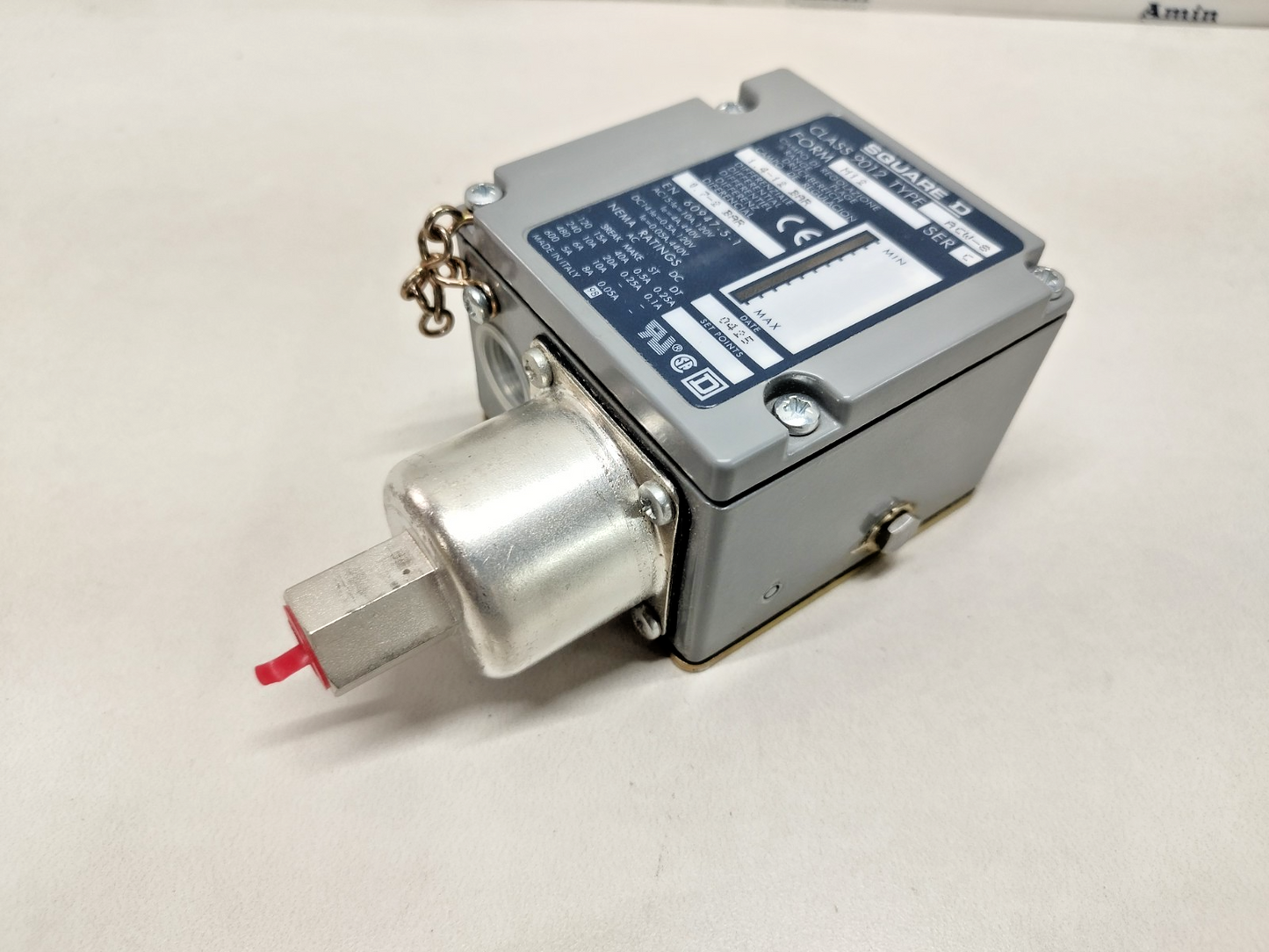 SQUARE D Class: 9012 ACW-8 Form: M12 Ser.: C Pressure Switch - NEW