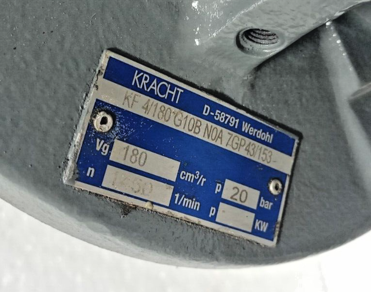Kracht KF4/180 G10B N0A 7GP43/153 Hydraulic Gear Pump - Refurbished and Tested