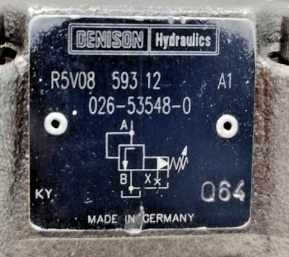 Denison Hydraulics R5V08-593-12-A1 Relief Valve + VV01 321 G E1 valve
