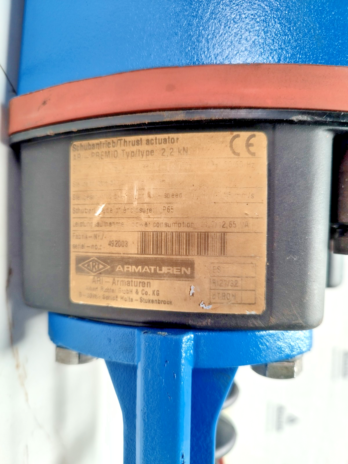Ari-armaturen ARI-PREMIO 2,2 kN Electric Thrust Actuator with valve Cv 7.3-GLP
