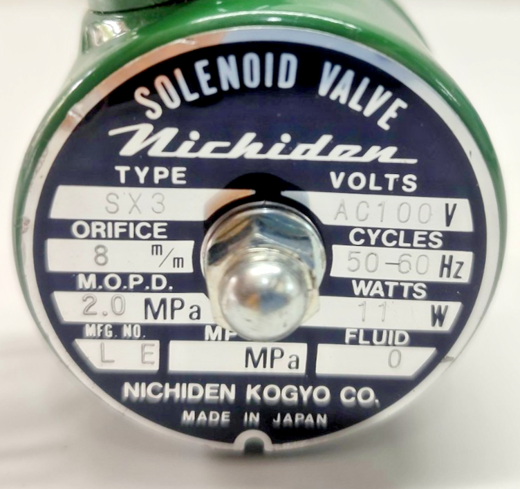 Nichiden SX3 Solenoid Valve - NEW