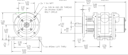 GAST 16AM-FRV-13 Air Motor, 7bar/100psi, 2000RPM, 9HP/6.7kW - NEW