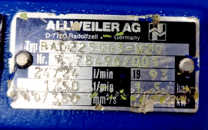 Allweiler BAL 2250 G3-W20 Triple screw pump - Pressure Tested #2