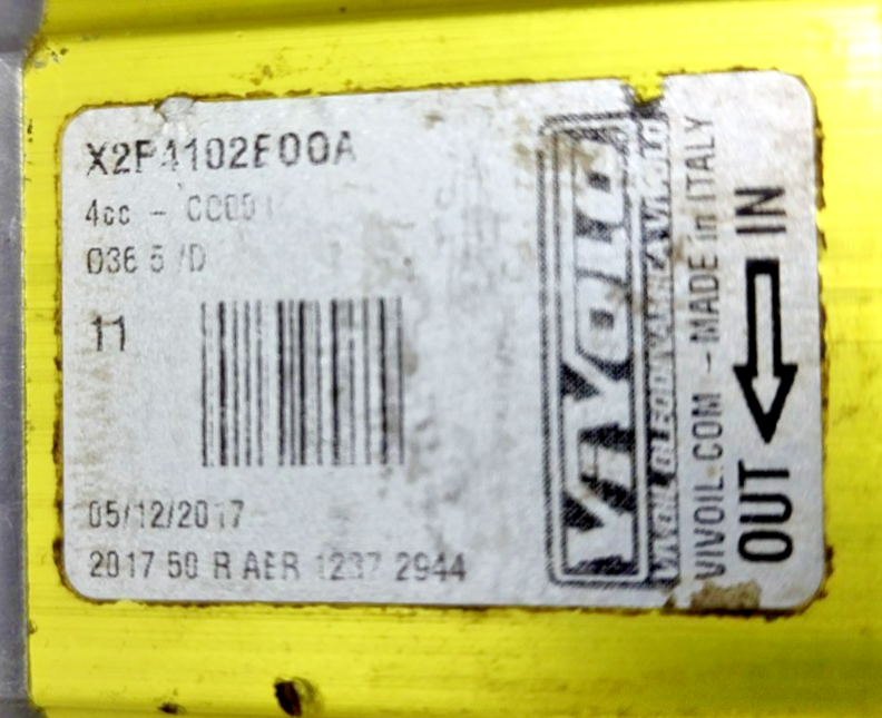 Vivolo X2P4102E00A Hydraulic gear pump