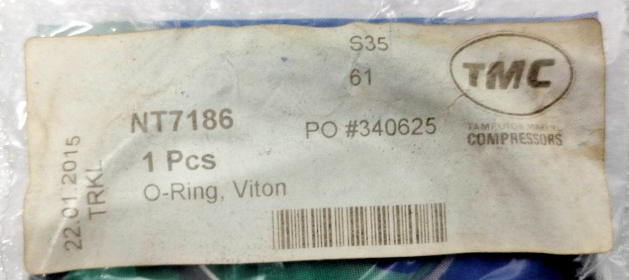 Tamrotor Marine Compressor TMC NT7186 O-Ring, Viton (7pcs)- NEW