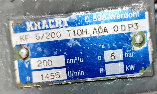 Kracht KF5/200 T10H A0A ODP3 Hydraulic Gear Pump