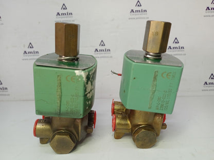 ASCO RED HAT 8345g001 120/60 110/50 FT 1/4'' 4-WAY SOLENOID VALVE (lot of 2)