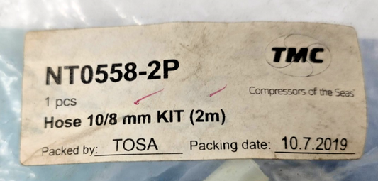 Tamrotor Marine Compressor TMC NT0558-2P Hose 10/8mm Kit (2m) - NEW