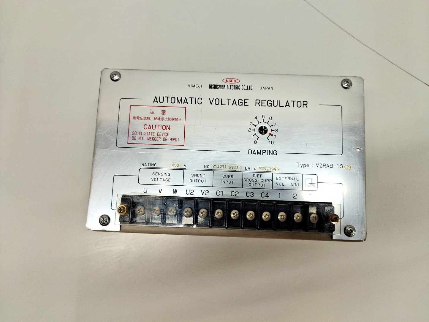 Nishishiba VZRAB-1S (P) Automatic Voltage Regulator - NEW