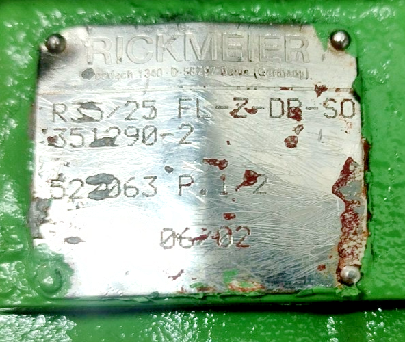 Rickmeier R35/25 FL-Z-DB-SO Hydraulic Gear Pump - Refurbished & Tested