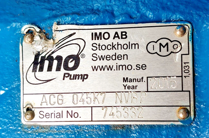 IMO Pump ACG 045K7 NVBP Triple Screw Pump - NEW