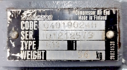 Tamrotor Marine Compressor E12 Code: 04019024H Screw Air Compressor