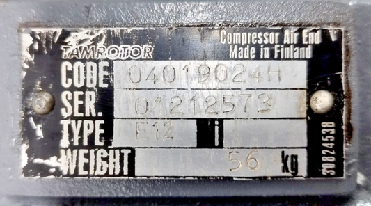 Tamrotor Marine Compressor E12 Code: 04019024H Screw Air Compressor